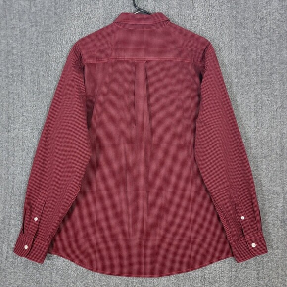 Chaps Shirt Mens XL Red Black Gingham Check Long Sleeve Button Down - Picture 8 of 12